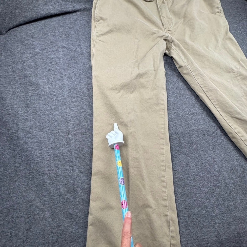 LL Bean‎ Mens 36x32 FITS (34X29) Khaki Beige Cotton Casual Chino Pants Trousers - Picture 11 of 12